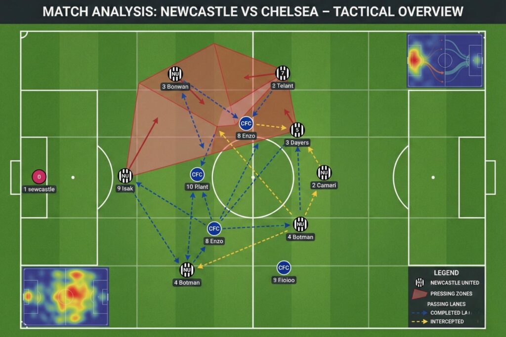 newcastle united f.c. vs chelsea f.c. lineups
