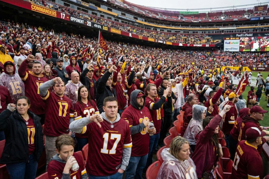 donald trump booed at commanders game