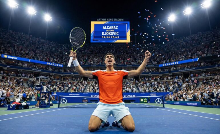Alcaraz Lifts Second US Open Trophy After Beating Sinner in Four Sets, sinner vs diallo score in Focus