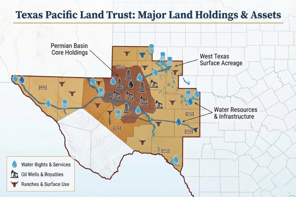 texas pacific land trust map
