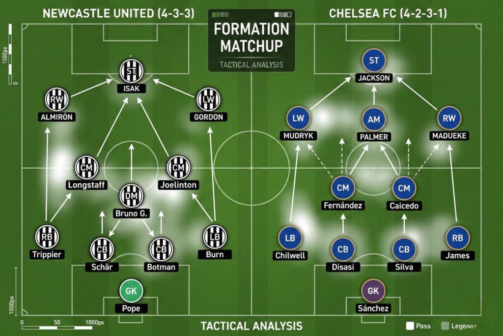 newcastle united f.c. vs chelsea f.c. lineups