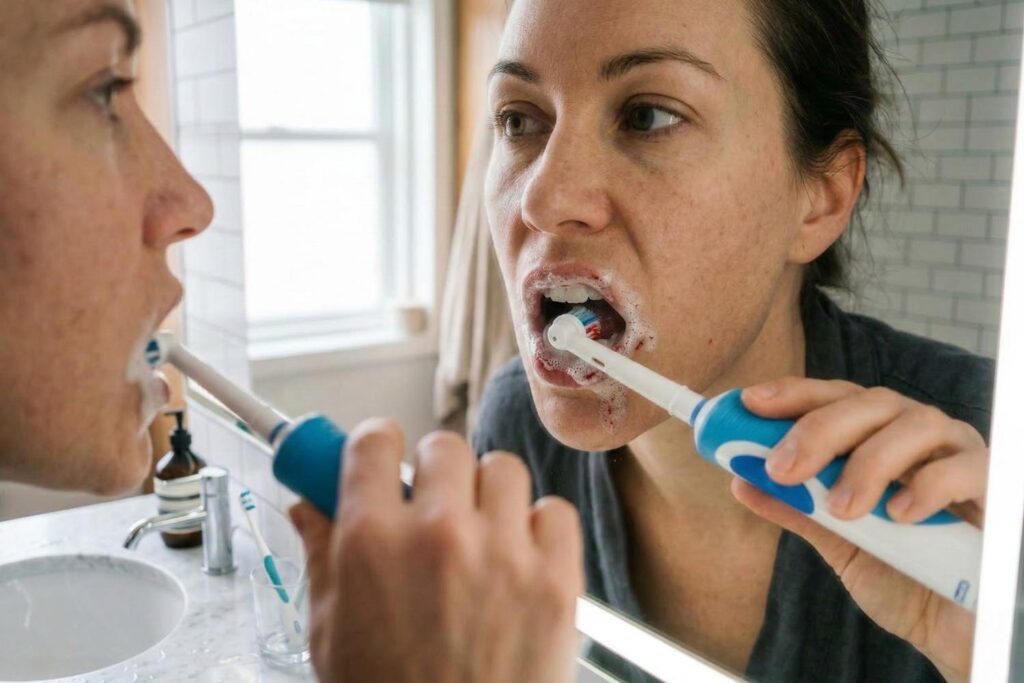 why do my gums bleed when brushing my teeth
