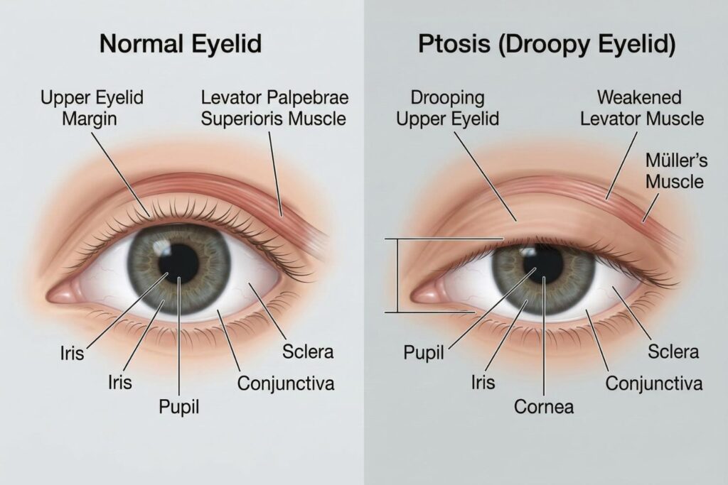 celebrity droopy eyelid