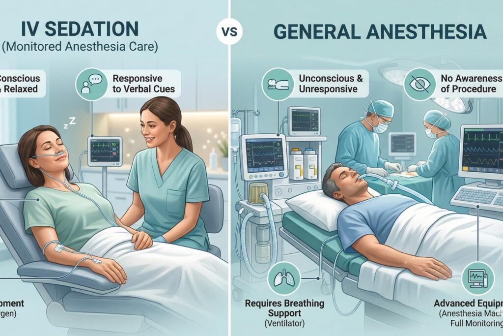 IV Sedation vs General Anesthesia: Key Facts Guide