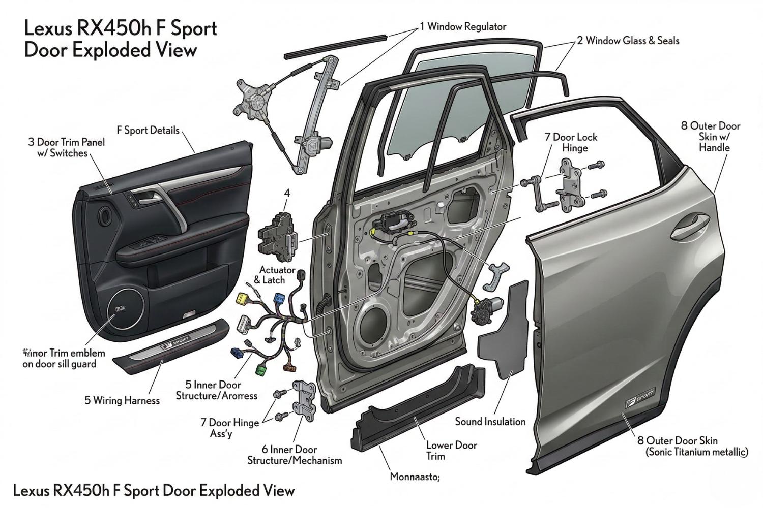 2020 RX450h F Sport Rear Door Parts Diagram PDF: Full Breakdown, Replacement Guide & Expert Tips