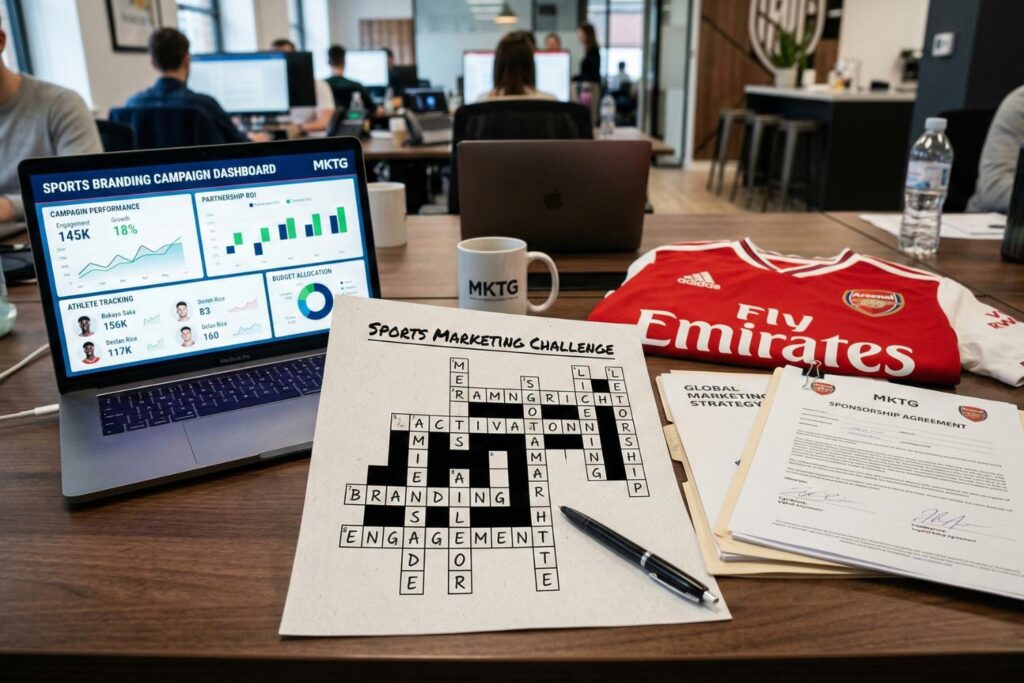 sports management course content crossword